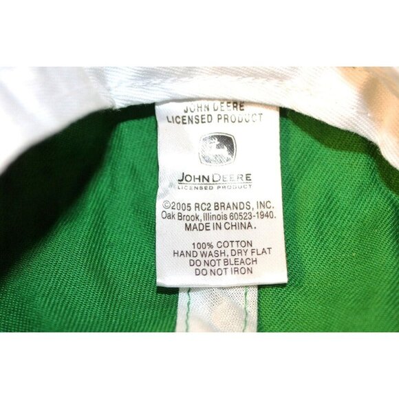 John Deere Vintage 2005 Snapback Hat Green Yellow Adjustable Cap Cotton Farm - Picture 7 of 7